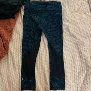 Blue Crop Legging